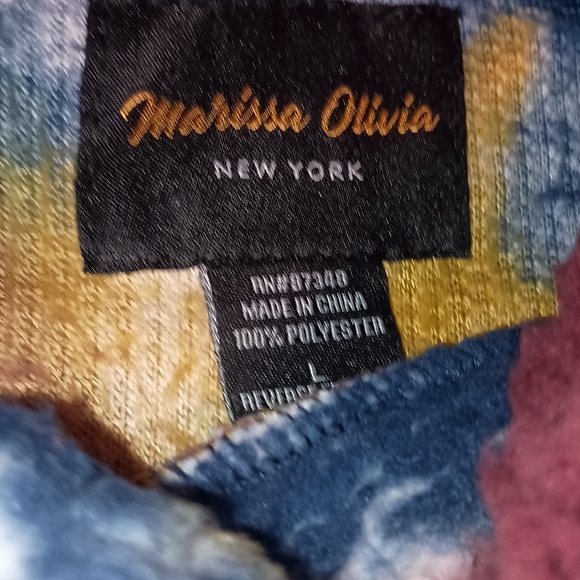 Women's Marissa Olivia Sweater Size Large Tie Dye Sherpa Warm Winter Pride... - Picture 2 of 3